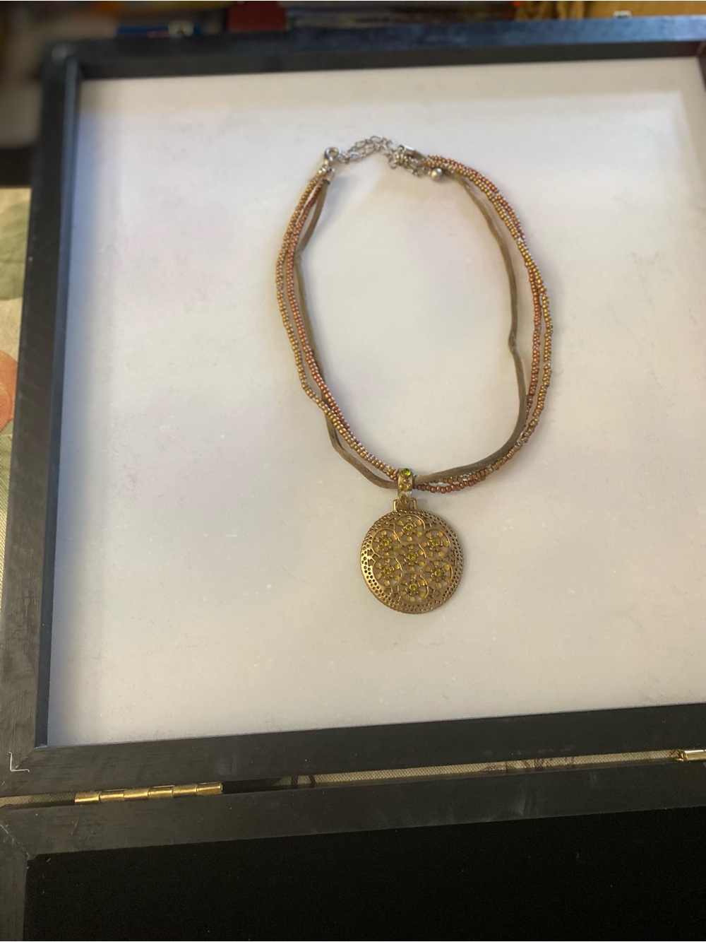 Gold Filigree Round Pendant Necklace - Women Jewelry -Stamped PD Premiere Design